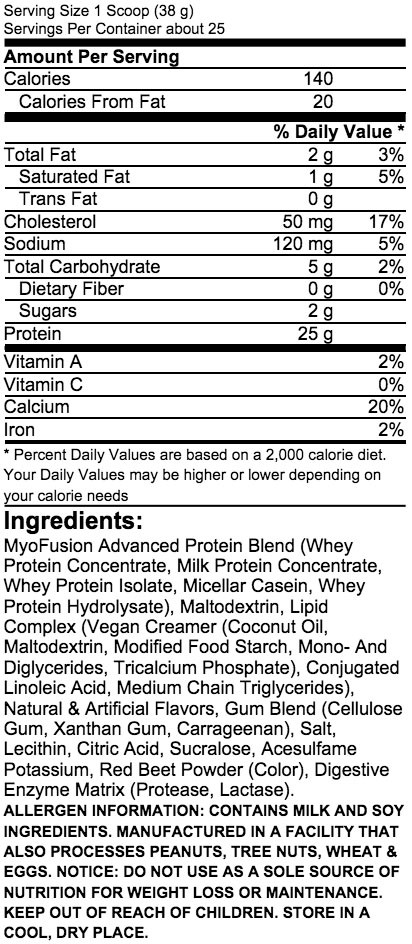 GASPARI MYOFUSION ADVANCED PROTEIN 1814 g 