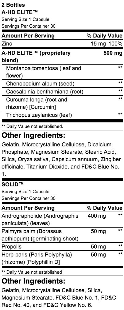 BPI SPORTS A-HD ELITE + SOLID 30+30 stk 