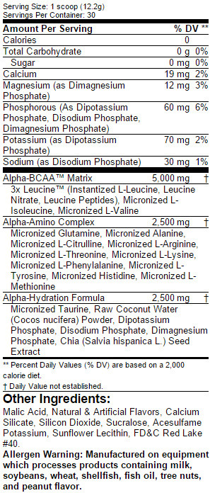 CELLUCOR ALPHA AMINO, 50 portioner