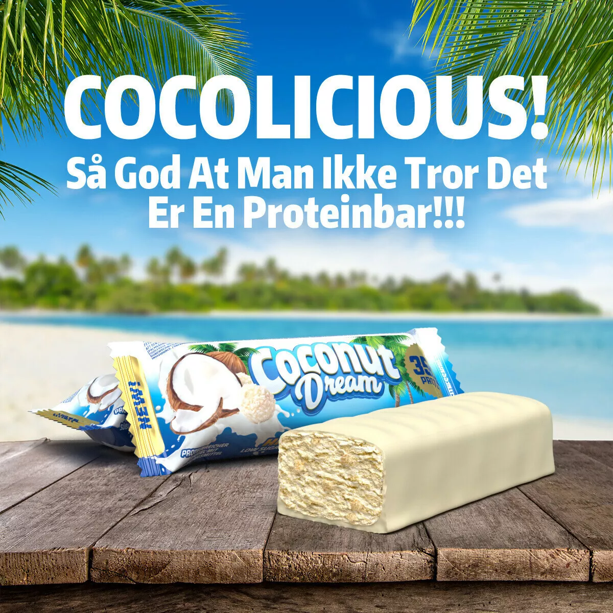 Coconut Dream bar med 35% protein (60 x 35 g)