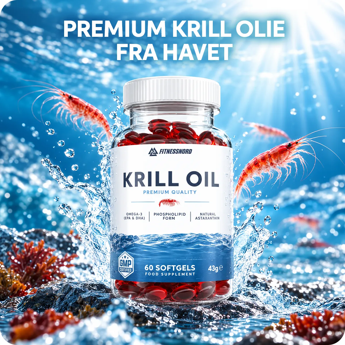Fitnessnord Krill Olie (60 kapsler)