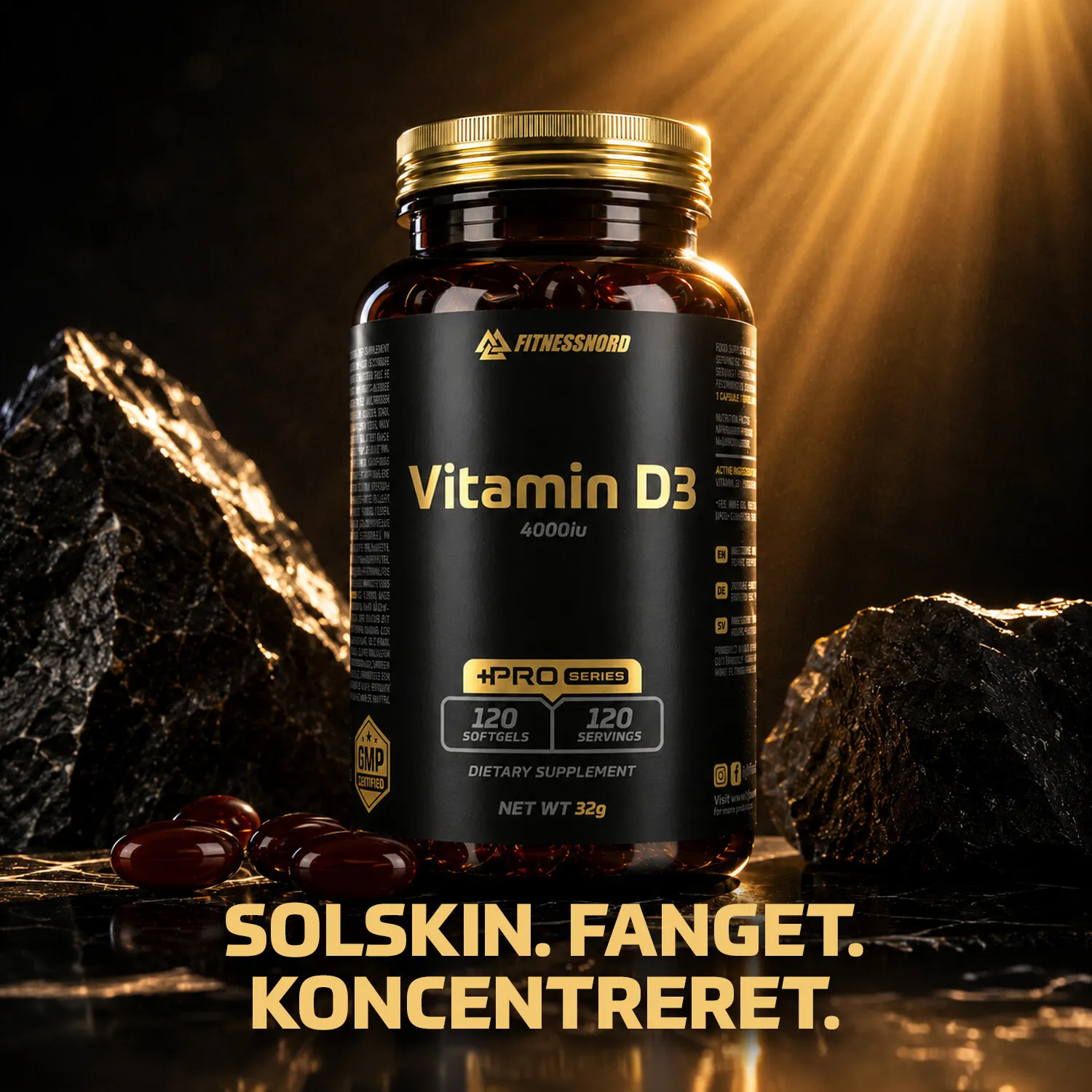 Fitnessnord Vitamin D3 4000 IU (120 softgels)