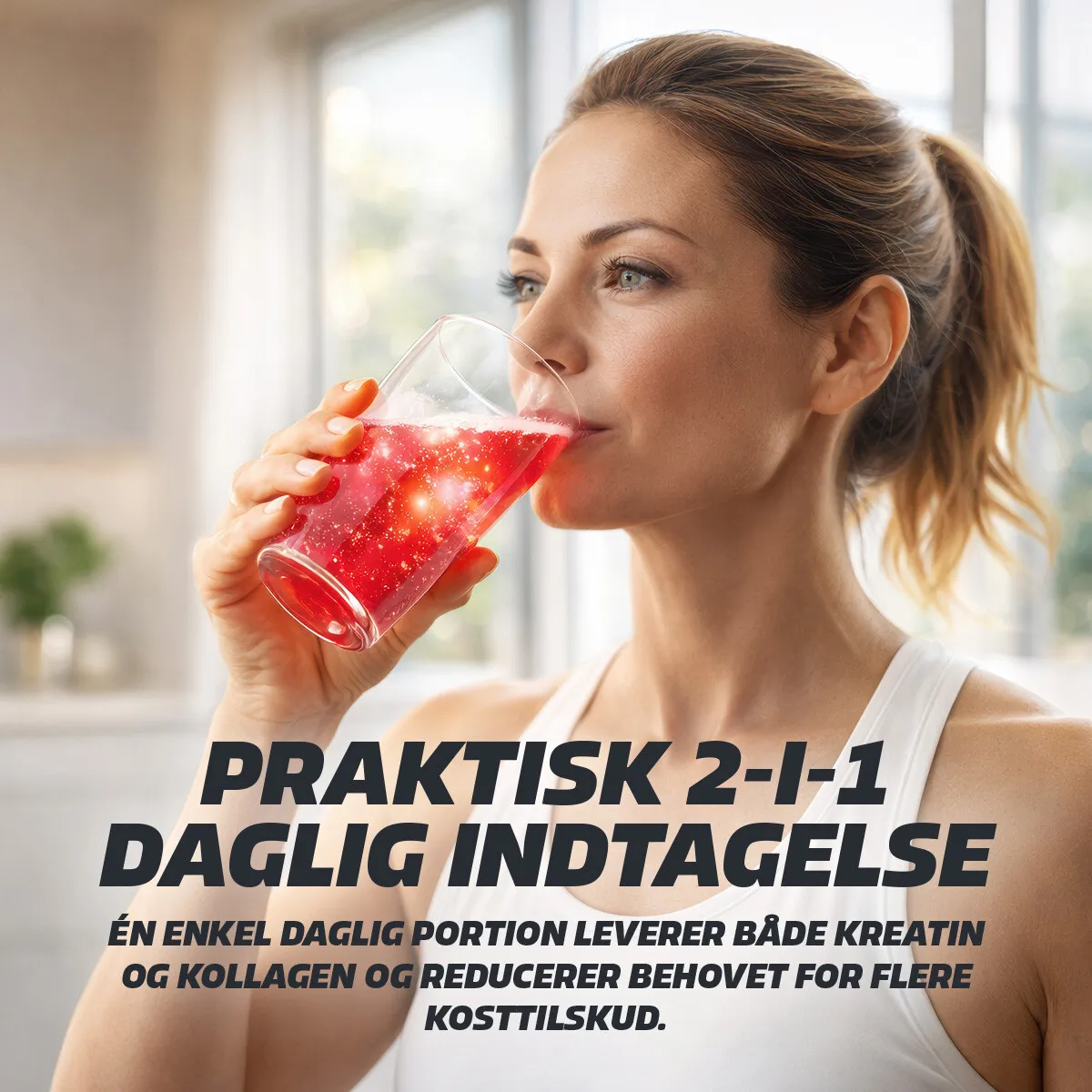 Fitnessnord Kreatin+ med Kollagen (270 g) - Red Fruit