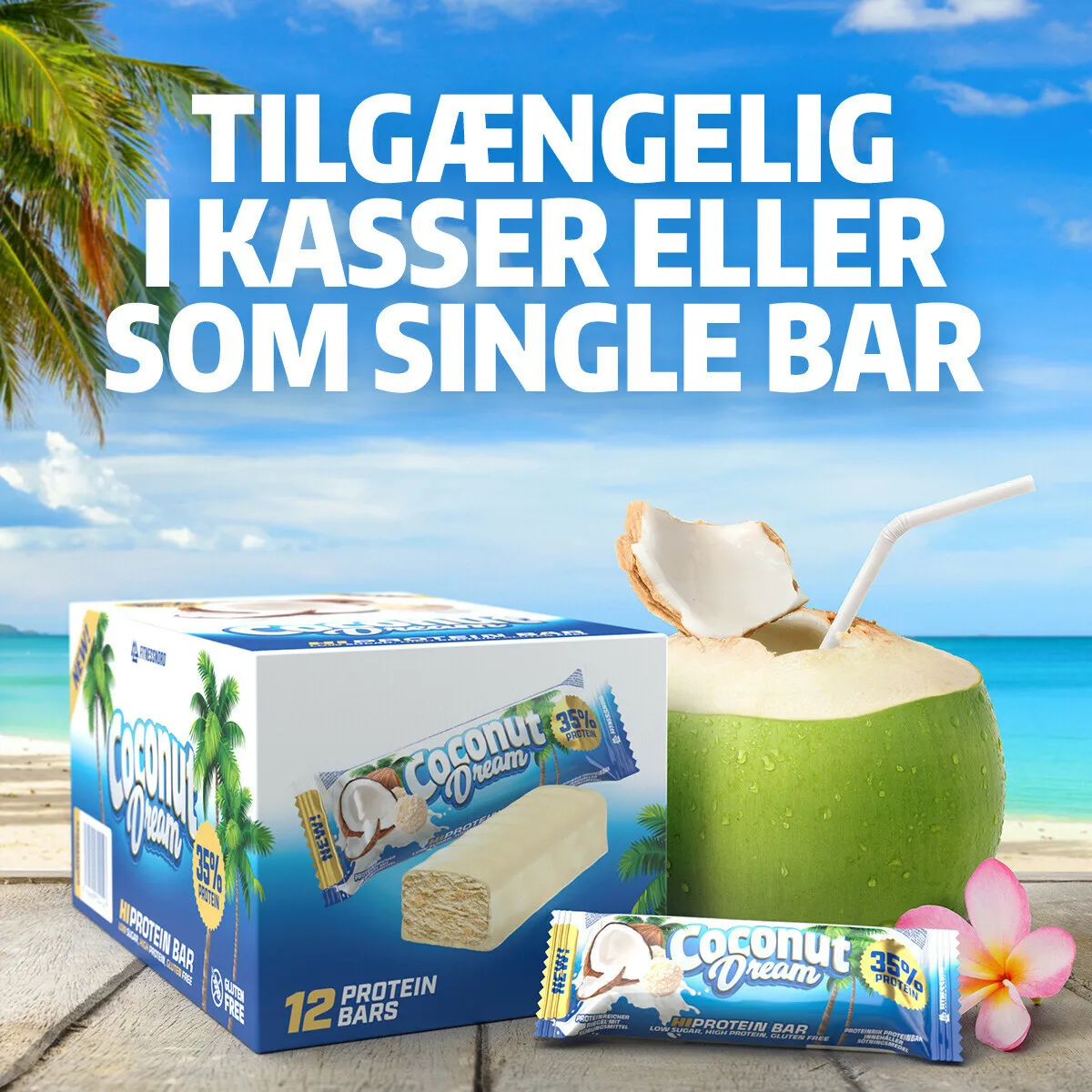 Coconut Dream bar med 35% protein (12 x 35 g)