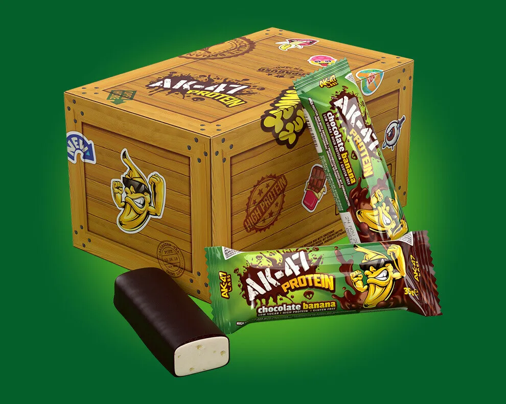 Chokolade og banan bar med 35% protein (12 x 35 g)