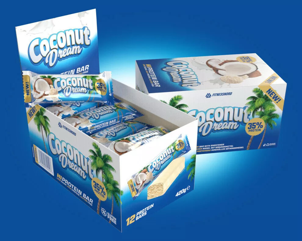 Coconut Dream bar med 35% protein (60 x 35 g)
