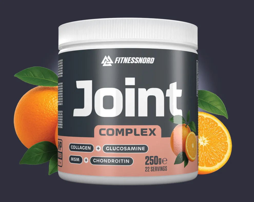 Fitnessnord Ledkompleks – Kollagen, Glucosamin & MSM (Appelsin)