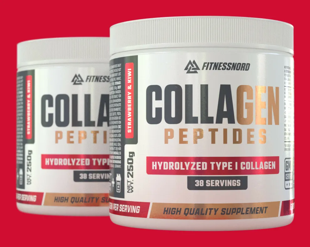 Kollagen med jordbærkiwi-smag (250g)