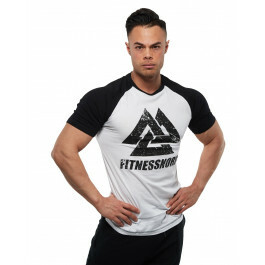 Herr t-shirt i svart/vitt med logo