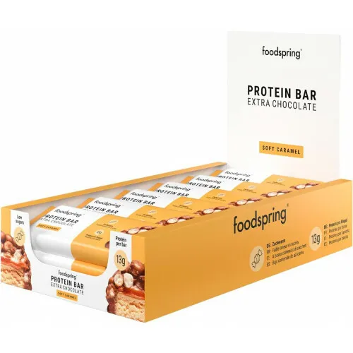 Foodspring Protein bar Extra Chocolate 12 x 45 g - Caramel