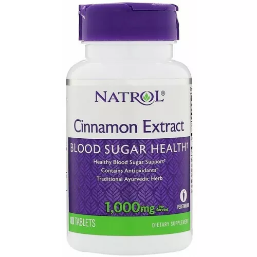 NATROL CINNAMON EXTRACT 1000 mg 80 stk 