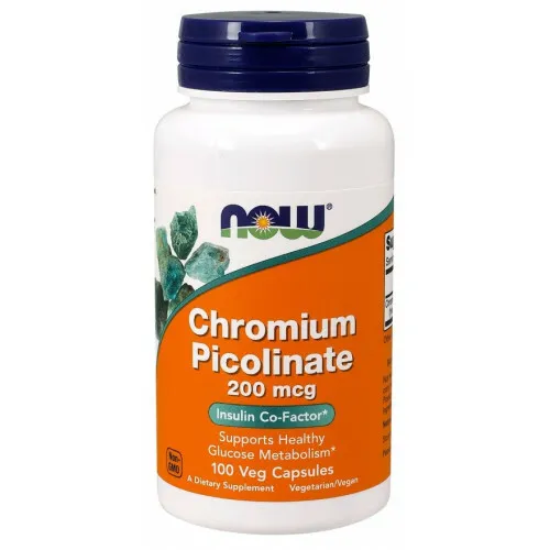 NOW FOODS CHROMIUM PICOLINATE, 200MCG - 100 VCAPS