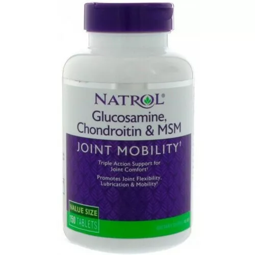 NATROL GLUCOSAMINE, CHONDROITIN & MSM 150 stk 