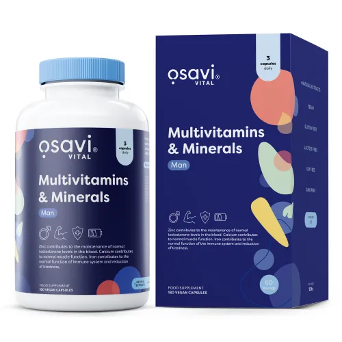 Multivitamins & Minerals Man 180 vegan kapsler