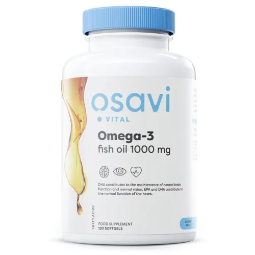 Omega-3 Fish Oil Molecularly Distilled 1000mg (Lemon) 120 softgels
