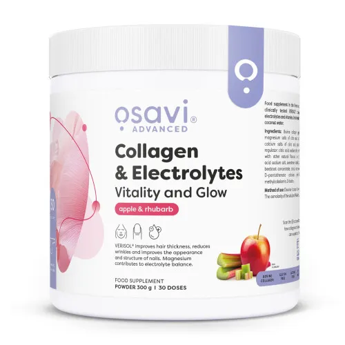 Collagen Electrolytes Vitality and Glow Apple & Rhubarb 300g
