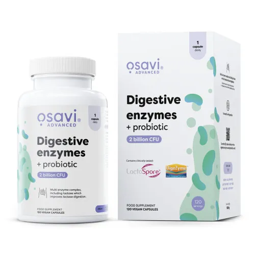 Digestive enzymes + probiotic 120 vegan kapsler