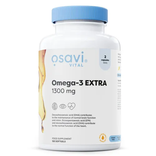 Omega-3 Extra Molecularly Distilled 1300mg (Lemon) 120 softgels