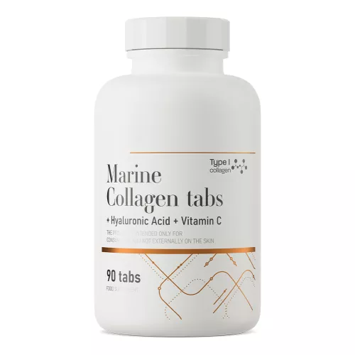 Marine kollagen + hyaluronsyre + vitamin C (90 tabletter)