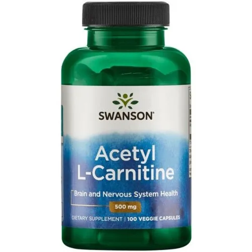 Swanson Acetyl L-Carnitin, 500 mg, 100 kapsler