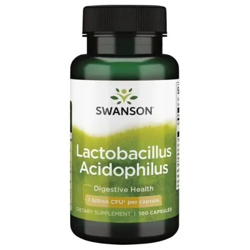 Swanson Lactobacillus Acidophilus, 1 milliard CFU, 100 kapsler