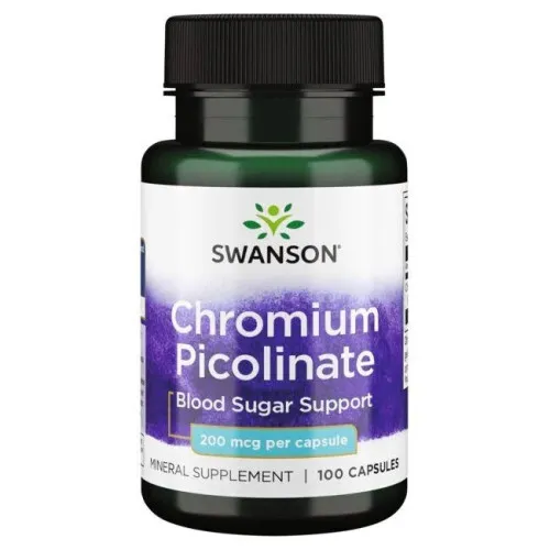 Swanson Krom Pikolinat, 200 mcg, 100 kapsler