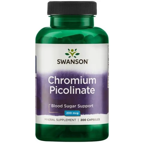 Swanson Krom Picolinat, 200 mcg, 200 kapsler