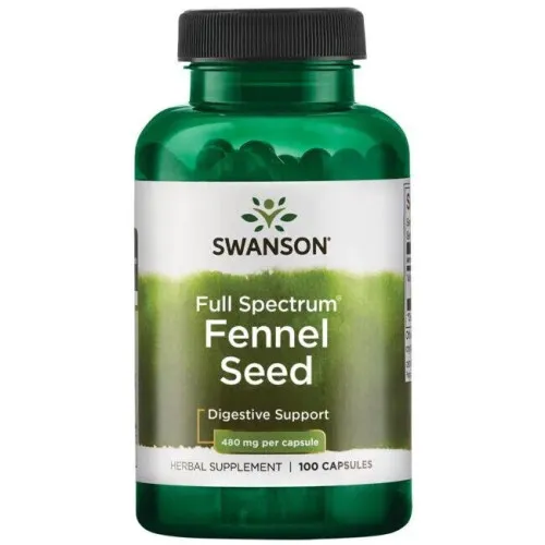Swanson Full Spectrum Fennikelfrø, 480 mg, 100 kapsler