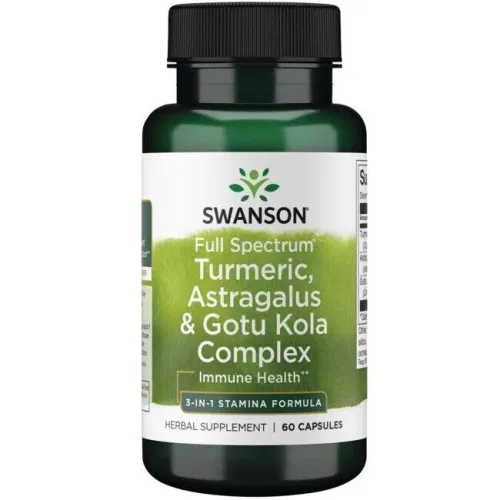 Swanson Fuldspektret Gurkemeje, Astragalus og Gotu Kola Kompleks, 60 kapsler