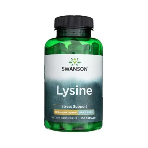 Swanson Lysin, 500 mg Frit-Form, 100 kapsler