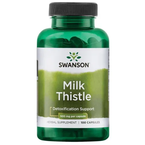 Swanson Marietidsel, 500 mg, 100 kapsler