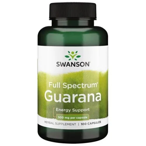 Swanson Fuld Spektrum Guarana, 500 mg, 100 kapsler