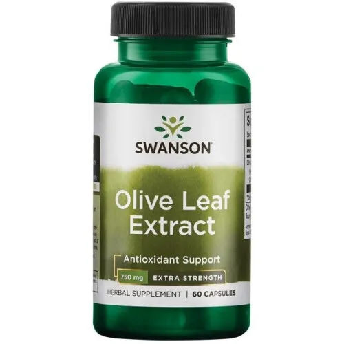 Swanson Olivenbladekstrakt Super Styrke, 750 mg, 60 kapsler