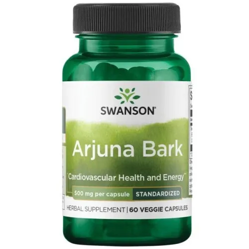 Swanson Arjuna Bark, 500 mg, 60 kapsler