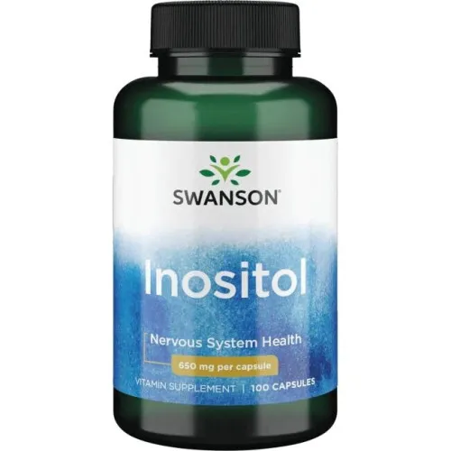 Swanson Inositol, 650 mg, 100 kapsler