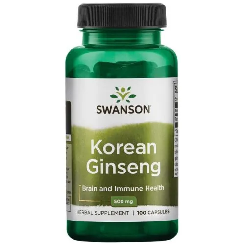Swanson Koreansk Ginseng, 500 mg, 100 kapsler