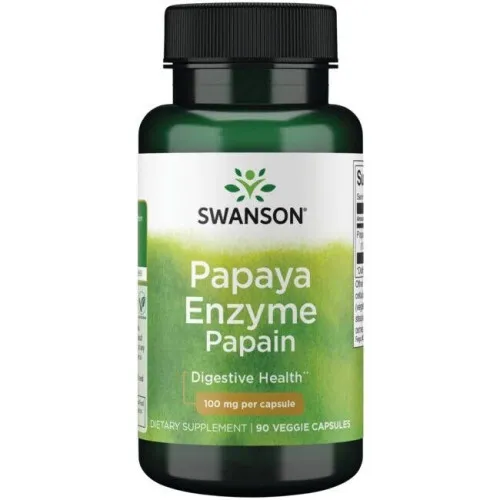 Swanson Papaya Enzym Papain, 100 mg, 90 kapsler