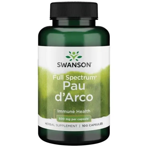 Swanson Full Spectrum Pau d'Arco, 500 mg, 100 kapsler
