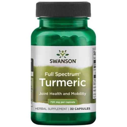 Swanson Fuldspektret Gurkemeje, 720 mg, 30 kapsler