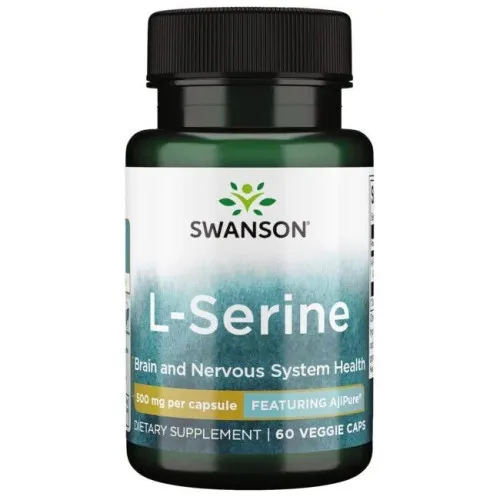 Swanson L-Serin, 500 mg, 60 kapsler