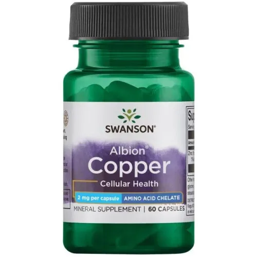 Swanson Albion Kobber, 2 mg, 60 kapsler