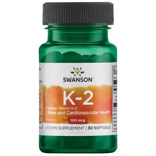 Swanson Vitamin K-2 Natural, 100 mcg, 30 kapsler