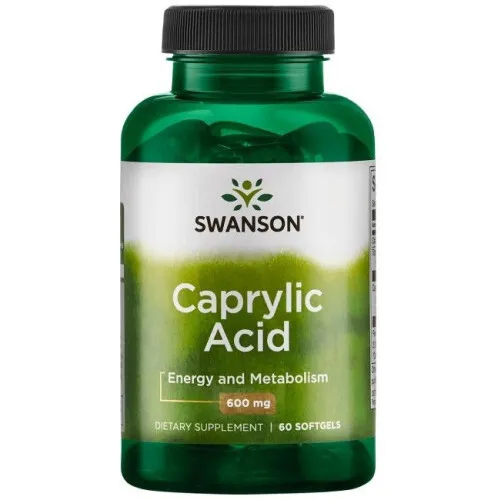 Swanson Caprylsyre, 600 mg, 60 kapsler