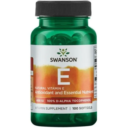 Swanson Vitamin E, 400 IU Naturlig, 100 kapsler
