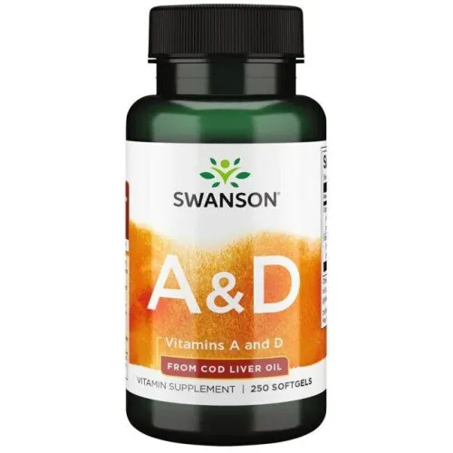 Swanson Vitamin A & D, 250 kapsler
