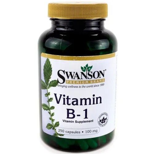 Swanson Vitamin B-1 (Thiamin), 100 mg, 250 kapsler