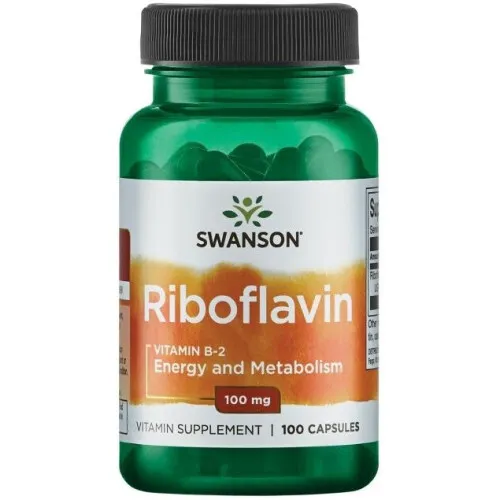 Swanson Riboflavin Vitamin B-2, 100 mg, 100 kapsler