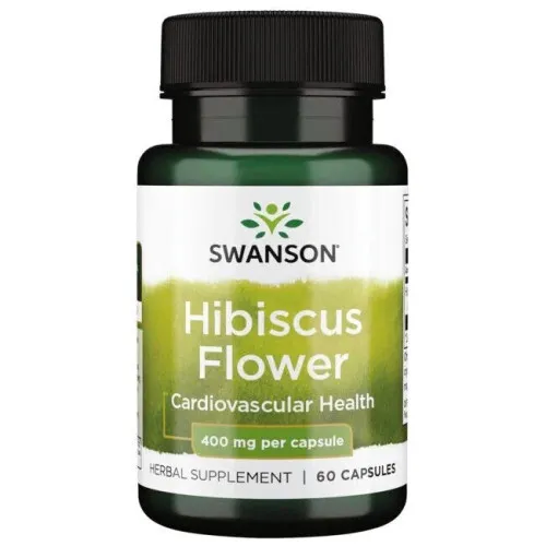 Swanson Hibiscusblomst, 400 mg, 60 kapsler