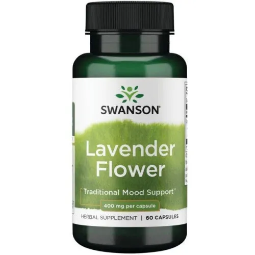 Swanson Lavendel Blomst 400 mg, 60 kapsler