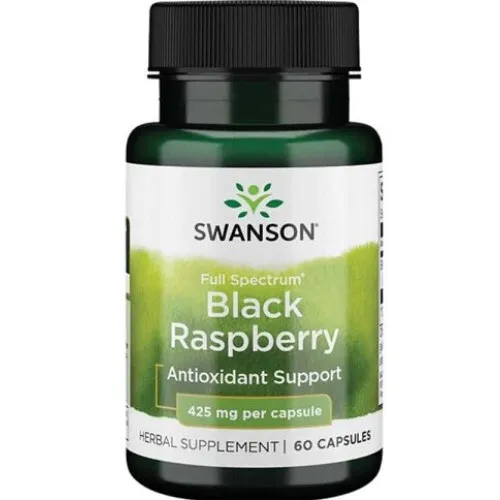 Swanson Fuldt Spektrum Sort Hindbær 425 mg, 60 kapsler